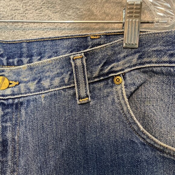 Carhartt Men High Rise Relaxed Loose Fit Destroyed Thrashed Denim Jean 42x32 - Picture 11 of 16